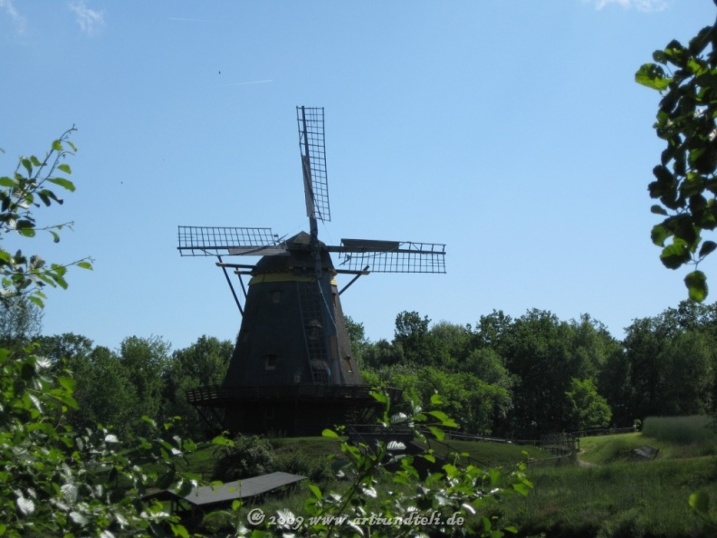 Eine Mühle die dort aufgebaut wurde